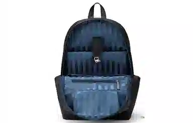 马莎兰缇 经典百搭机能纯色大容量防泼水运动出行商务差旅 织物 书包背包双肩包 大号 男款 黑色/烟灰色