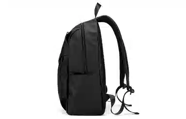 马莎兰缇 经典百搭机能纯色大容量防泼水运动出行商务差旅 织物 书包背包双肩包 大号 男款 黑色/烟灰色