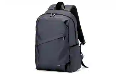 马莎兰缇 经典百搭机能纯色大容量防泼水运动出行商务差旅 织物 书包背包双肩包 大号 男款 黑色/烟灰色