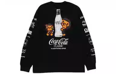 A BATHING APE x Coca-Cola FW23 Logo Print Long Sleeve T-Shirt