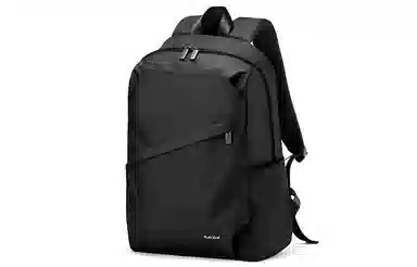 马莎兰缇 经典百搭机能纯色大容量防泼水运动出行商务差旅 织物 书包背包双肩包 大号 男款 黑色/烟灰色