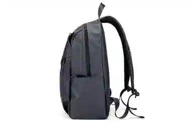 马莎兰缇 经典百搭机能纯色大容量防泼水运动出行商务差旅 织物 书包背包双肩包 大号 男款 黑色/烟灰色