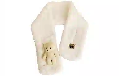 优幽兰 针织加厚护脖子防风防寒保暖搭配可爱小熊甜美休闲 围脖 女款