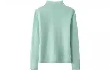 恒源祥 休闲半高领撞色提花针织羊绒衫 女款