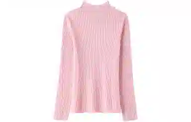 恒源祥 竖坑条修身羊绒衫 女款