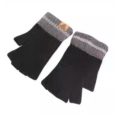 匹克 半指写字露指韩版针织毛线骑行保暖 绒线手套 男女同款情侣款