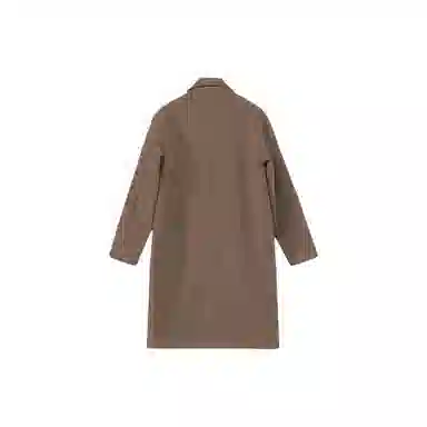 我是大卫 毛呢中长款加厚保暖韩系休闲大衣 男女同款 黑色