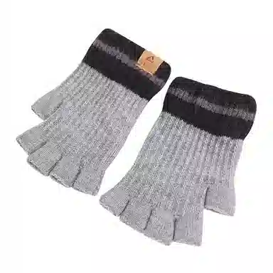 匹克 半指写字露指韩版针织毛线骑行保暖 绒线手套 男女同款情侣款