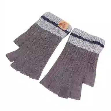 匹克 半指写字露指韩版针织毛线骑行保暖 绒线手套 男女同款情侣款