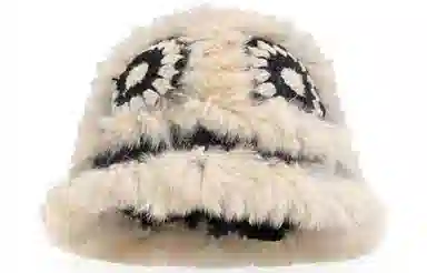 优幽兰 显脸小 小众 虎头醒狮毛绒 针织 保暖护耳 兔毛 渔夫帽 女款