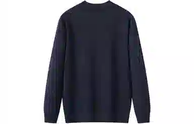 恒源祥 半高领花版纯色纯羊毛针织毛衣 男款