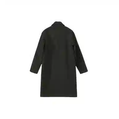 我是大卫 毛呢中长款加厚保暖韩系休闲大衣 男女同款 黑色