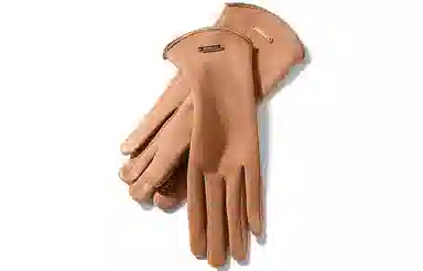 优幽兰 保暖可触屏纯色鹿皮绒防风防寒钓鱼开车骑车设计感小众高级感韩版闺蜜通勤穿搭保暖 绒线手套 女款