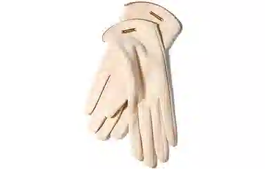 优幽兰 保暖可触屏纯色鹿皮绒防风防寒钓鱼开车骑车设计感小众高级感韩版闺蜜通勤穿搭保暖 绒线手套 女款