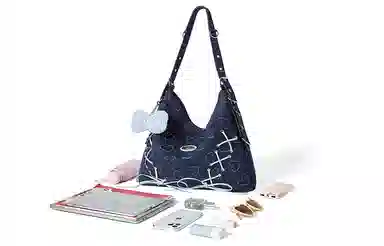 Onmei Denim Tote Bag Light Blue