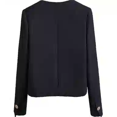 丝柏舍 小香风长袖单排扣圆领舒适简约气质截短外套 女款