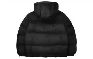 FILA Solid Color Hoodie Down Jacket Black