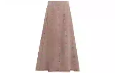 美洋 干枯玫瑰立体拼接牛仔短裙 粉色