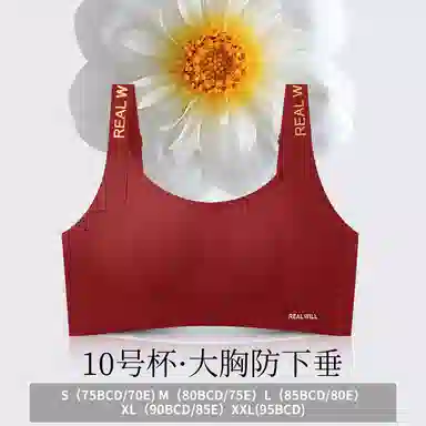 润微  显小女神兔耳朵内衣女大胸显小胸无痕薄款文胸女