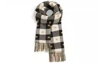 优幽兰 秋冬季仿羊绒针织加厚护脖子防风防寒保暖休闲高级感 绒线围巾 女款