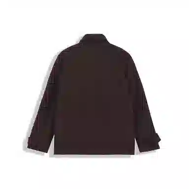 Wo Shi Da Wei Retro Wool Coat Deep Brown