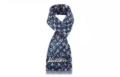 Louis Vuitton Monogram Scarf Deep Blue