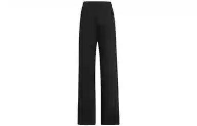 美洋 抓绒侧条纹开叉休闲裤 女款 黑色