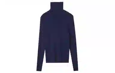 【dme】纯色高领休闲打底套头针织衫 女款 藏青