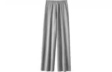 恒源祥 羊毛针织阔腿裤松紧高腰系带休闲裤 女款