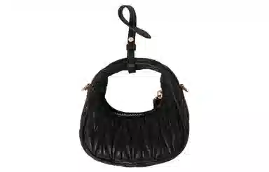 Miu Miu Matelasse Mini Hobo Bag Black
