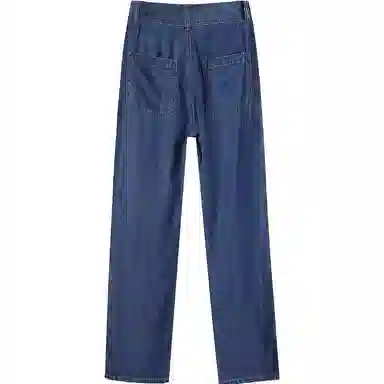 【dme】 窄版直筒宽松显瘦牛仔裤 女款 森海蓝