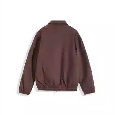 我是大卫 纯色翻领短款港风拉链保暖加厚毛呢大衣 男女同款