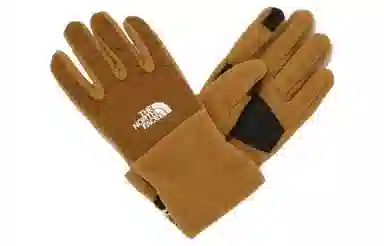 The North Face Logo Gloves Brown