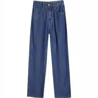 【dme】 窄版直筒宽松显瘦牛仔裤 女款 森海蓝