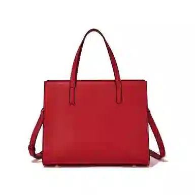 红蜻蜓 大容量结婚喜庆 牛皮 单肩手提包 女款 红色