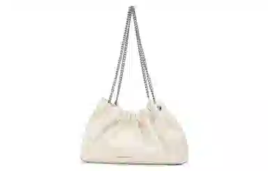 CHARLES&KEITH Soft Large Chain Tote Noir Cream