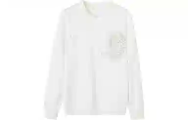 【dme】 纯色刺绣薄款圆领宽松长袖卫衣 女款 本白