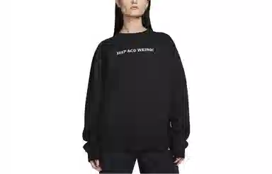 Nike Printed Crew Long Sleeve Tee Black