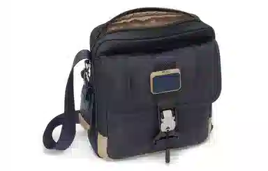 TUMI Junior Quilted Nylon Messenger Bag Midnight Khaki