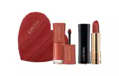 兰蔻 粉底唇釉两件套 爱心礼盒套装 提升气色