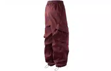 冰飞 嘻哈风字母星星印花纯色大口袋工装伞兵裤宽松直筒百搭设计感情侣休闲裤 男女同款 加绒加厚/常规可选