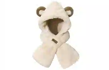 优幽兰 加绒加厚一体式 显脸小防风防寒保暖护耳小众 斗篷帽 女款