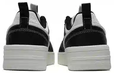 特步 舒适百搭 防滑防水减震耐磨 低帮 板鞋 女款 黑白