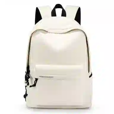 轻骑者 休闲大容量字母印花纯色初高中大学生上学通勤运动出游 织物 书包背包双肩包 男女同款情侣款 黑白色 韩版