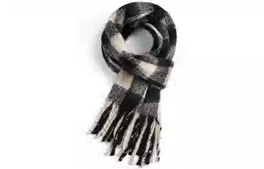 优幽兰 蓬松两用保暖加厚小众 绒线围巾 男女同款情侣款