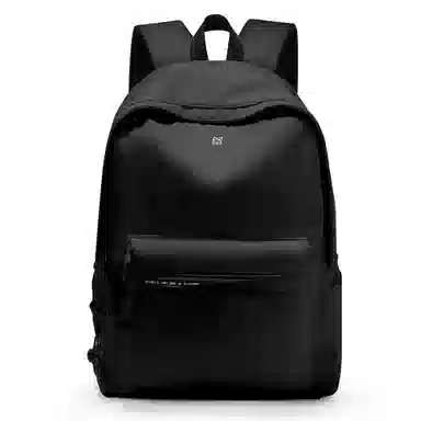 轻骑者 休闲大容量字母印花纯色初高中大学生上学通勤运动出游 织物 书包背包双肩包 男女同款情侣款 黑白色 韩版