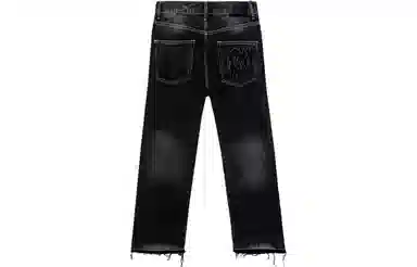 Revenge Embroidered Jeans Black