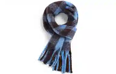 优幽兰 蓬松两用保暖加厚小众 绒线围巾 男女同款情侣款