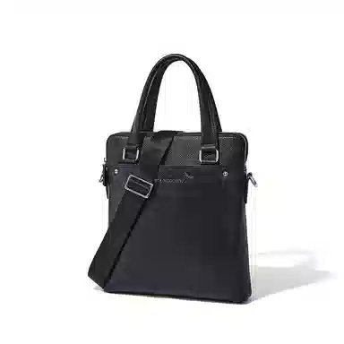 红蜻蜓 商务百搭大容量 头层牛皮 手提包公文包 中号 男款 黑色