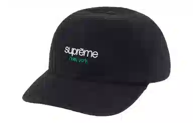 Supreme Washed Flannel 6-Panel Black